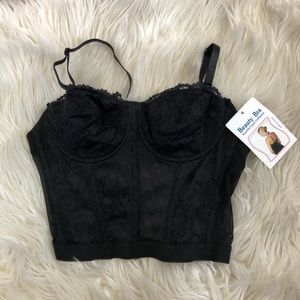 NWT Black Lace Bustier Size 32C